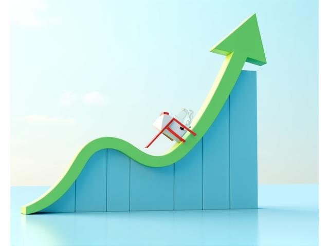 Gráfico de progresso demonstrando a superação de riscos, com setas verdes ascendentes de aprovação e uma barra de multa sendo evitada, simbolizando o sucesso de uma auditoria.