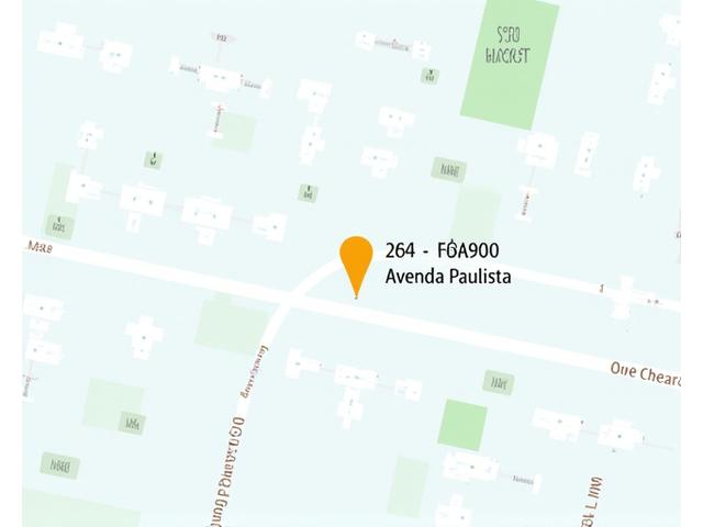 Mapa estático da região da Avenida Paulista em São Paulo, destacando a localização do escritório da Plorik Próspero Consultoria.