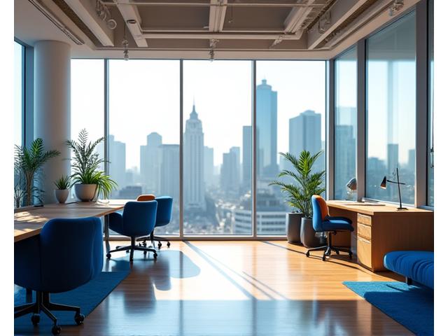 Espaço de trabalho moderno e colaborativo no escritório da Plorik Próspero na Avenida Paulista.