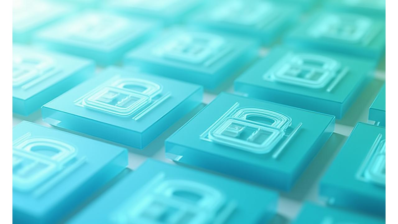 Representação visual de termos de uso e segurança de dados, com elementos gráficos de documentos e cadeados digitais.
